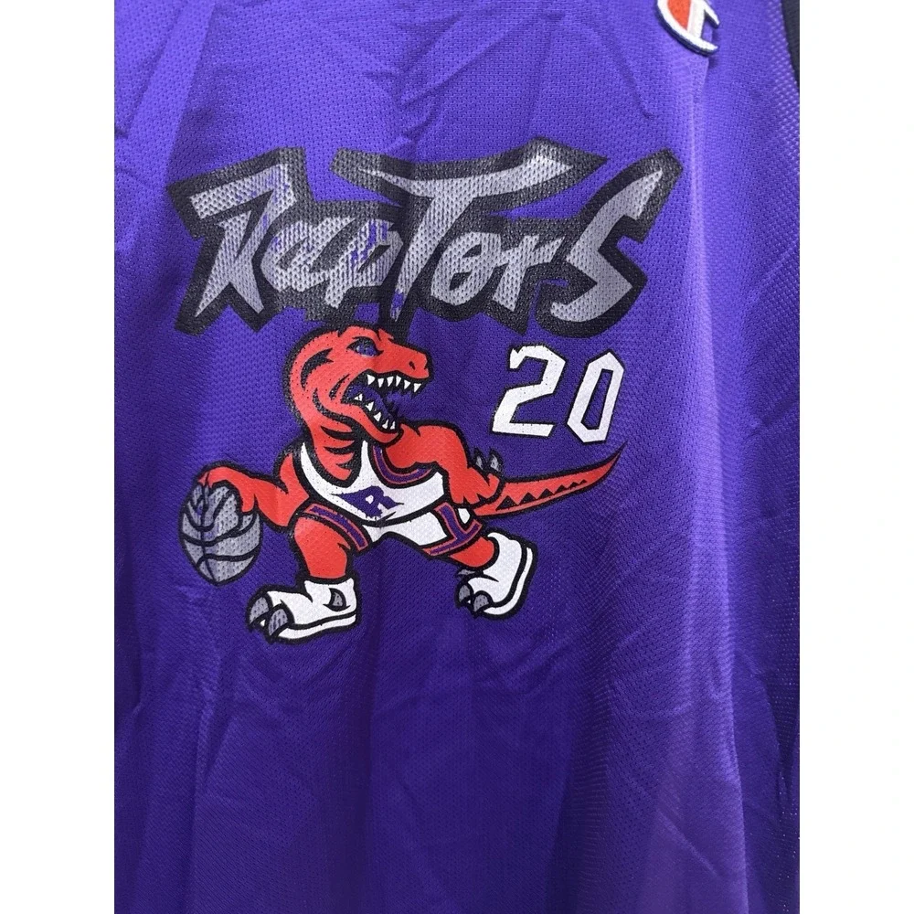 Vintage Champion NBA Toronto Raptors STOUDAMIRE #20 Jersey Purple Youth XL 18/20